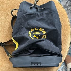 Gold's Gym Genuine Backpack/Travel Gym Bag Black & Gold